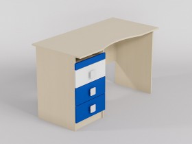 Стол (столешница с выемкой) Скай люкс (Синий/Белый/корпус Клен) в Шушенском - shushenskoe.katalogmebeli.com | фото 1