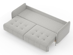 Валериан диван трёхместный прямой Светло-серый, ткань RICO FLEX 108 в Шушенском - shushenskoe.katalogmebeli.com | фото 2