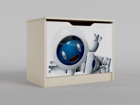 Ящик для игрушек Санни (Белый/корпус Клен) в Шушенском - shushenskoe.katalogmebeli.com | фото